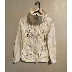 Moncler Women's Jacket Size 2, Lightweight‎ Utility Pockets Belt Coat Designer